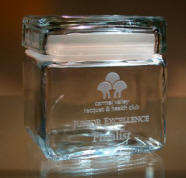 Small Clear Glass Canister