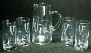 Pitcher & Glasses set, Boat